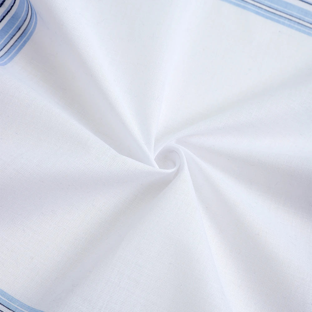 6-Pack Men's Yarn-Dyed Cotton Plaid Handkerchiefs – 43 x 43 cm (17 x 17 in) Pocket Squares for Wedding Favors, Groom Gifts & Sweat-Wiping