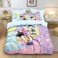 3-Piece K-Pop Demon Hunters Printed Microfiber Bedding Set, Soft 100% Polyester, Machine Washable, Fits Beds 3.3–9 ft (1.0–2.8 m)