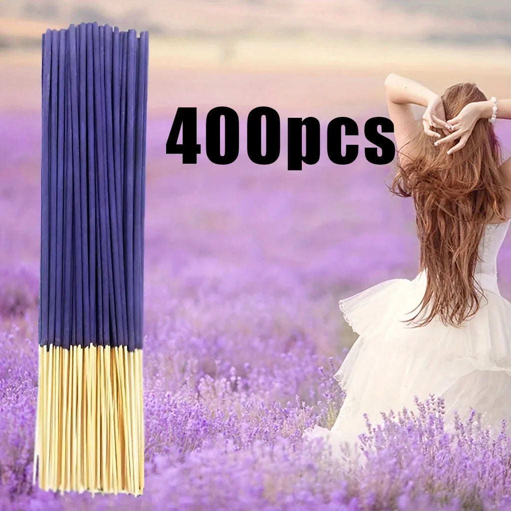 Lavender Aromatherapy Wooden Incense Sticks 8.66 in (22 cm) — Home, Spa & Hotel Fragrance, Therapeutic Scented Gift