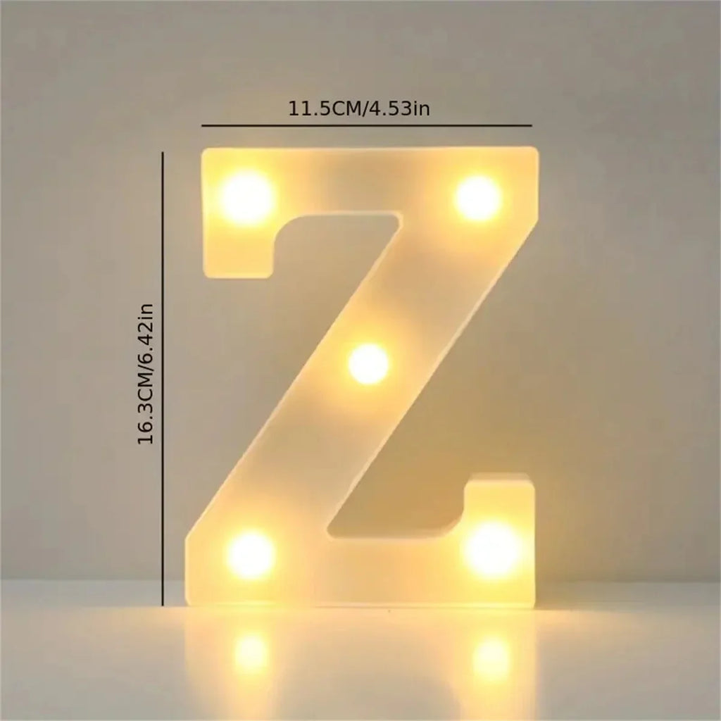 16cm (6.3 in) LED Marquee Letter & Number Light - Battery-Operated Night Lamp for Home, Wedding, Bar & Party Decor