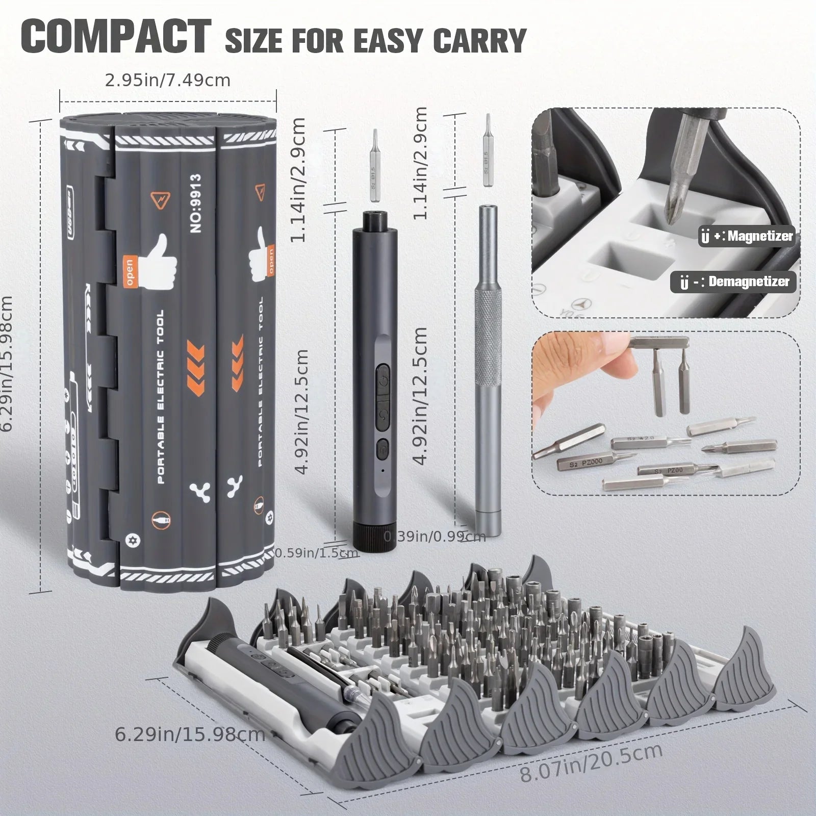 138-in-1 Mini Electric Screwdriver Set – Precision Magnetic Bits, Portable Rechargeable Alloy Kit for PC iPhone DIY Repairs