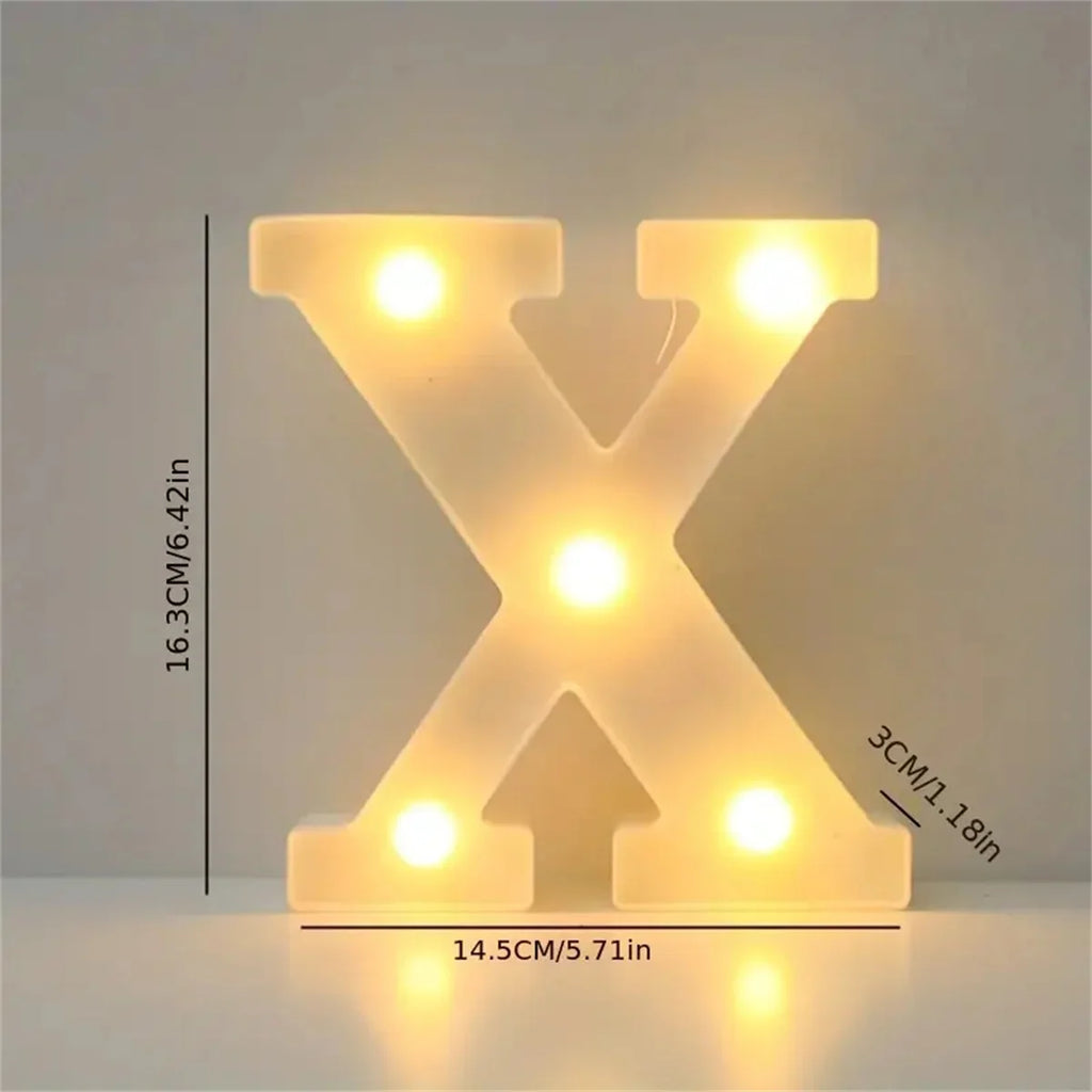16cm (6.3 in) LED Marquee Letter & Number Light - Battery-Operated Night Lamp for Home, Wedding, Bar & Party Decor
