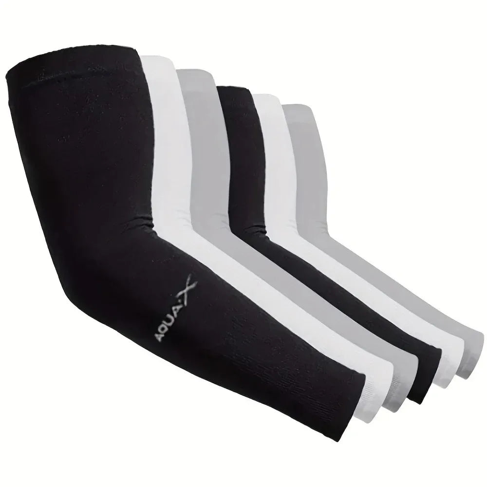 Cooling Arm Sun Sleeves 3 Pairs – Breathable UV Sun Protection for Hiking, Cycling & Fishing