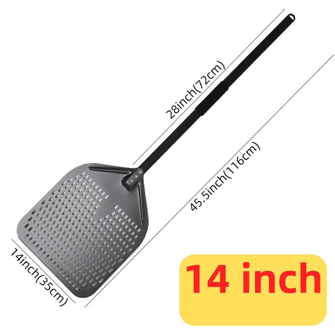 Hard-Anodized Aluminum Pizza Peel 6, 12, 13 and 14 Inch (15, 30, 33, 35.5 cm) Bread Paddle Oven Spatula