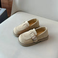 Girls Hook-and-Loop Loafers – Soft PU Leather Flats for Kids, Casual School Shoes, Anti-Slip Round Toe