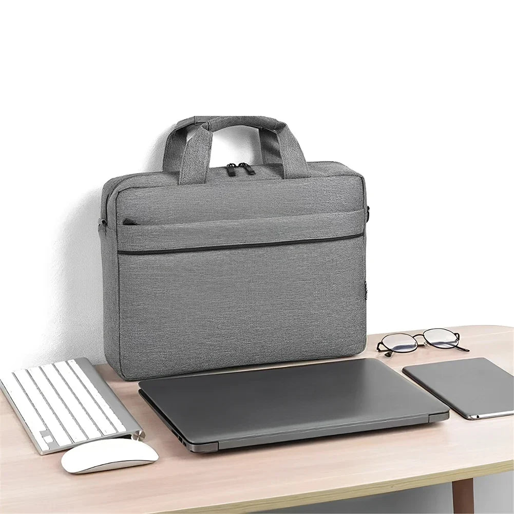Waterproof Nylon Shockproof Laptop Crossbody Bag – 3 Compartments | Fits 14-Inch (35.6 cm) Laptops