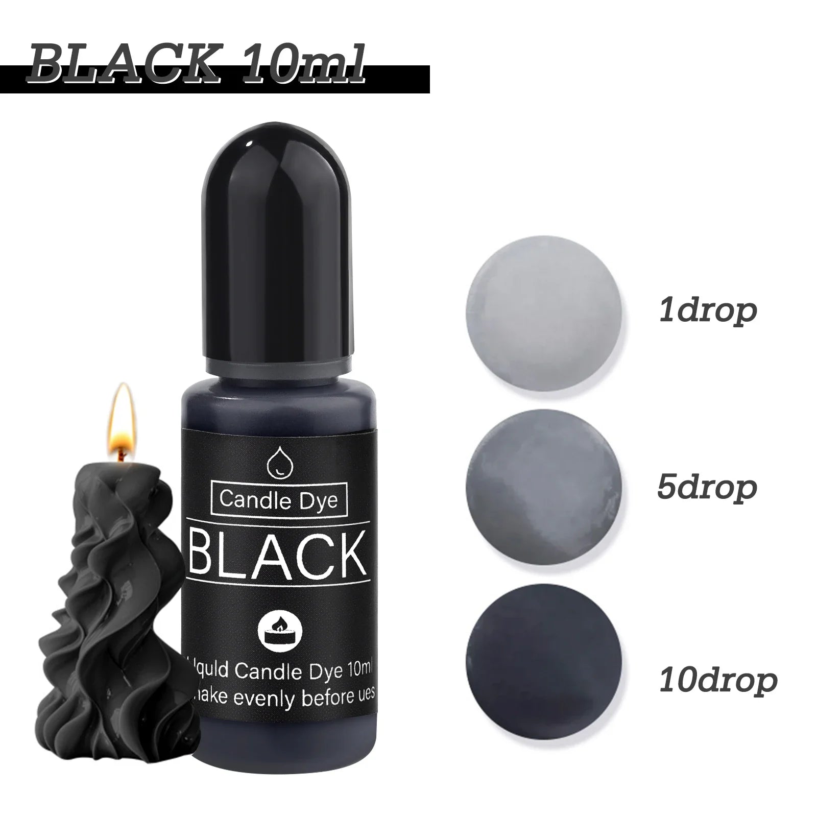 Liquid Candle Dye Pigment 10ml (0.34 fl oz) - Aromatherapy & DIY Candle Colorant