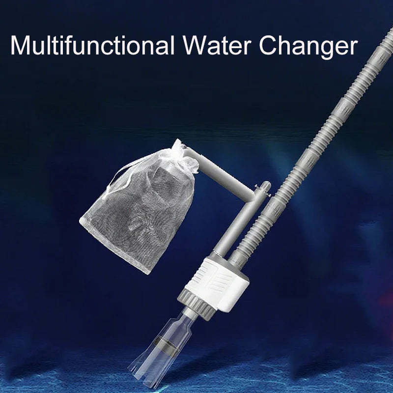 Aquarium Water Change Pump 30W Electric Fish Tank Gravel Cleaner Siphon Filter 220–240V