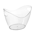 Clear 4L (1.06 gal / 4.2 qt) Ice Bucket with Handle – Wine & Champagne Cooler, Beverage Tub for Bar, Party & Home