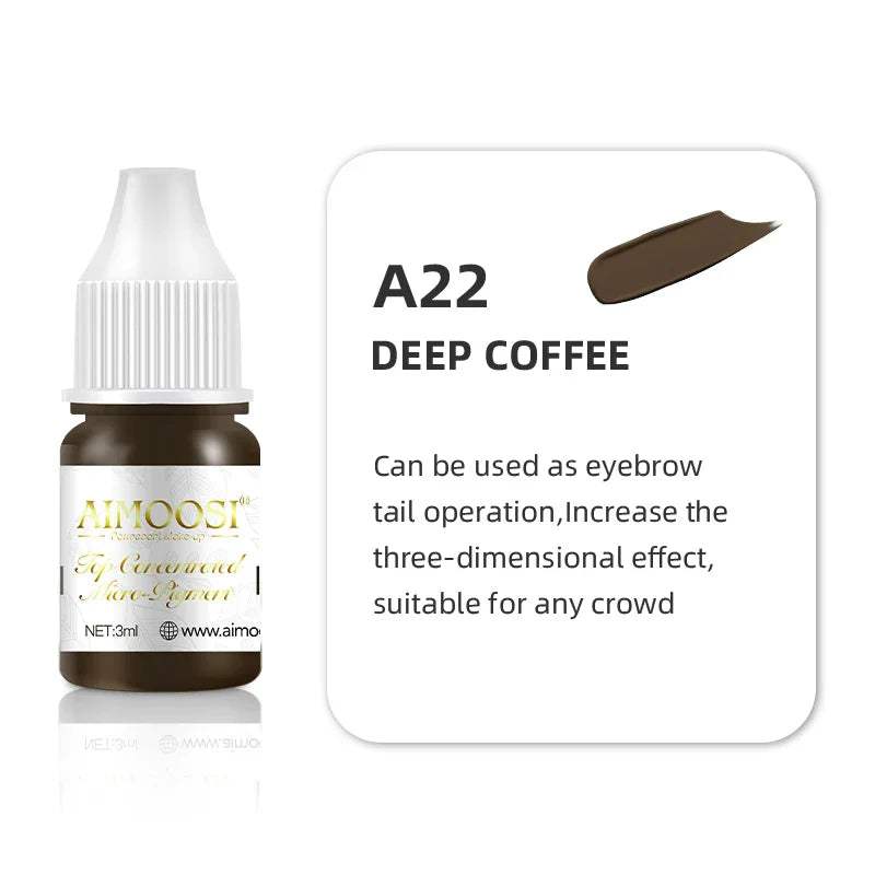 Microblading & Nano Brows Pigment – REACH Certified Permanent Makeup (PMU) Tattoo Ink, 3ml