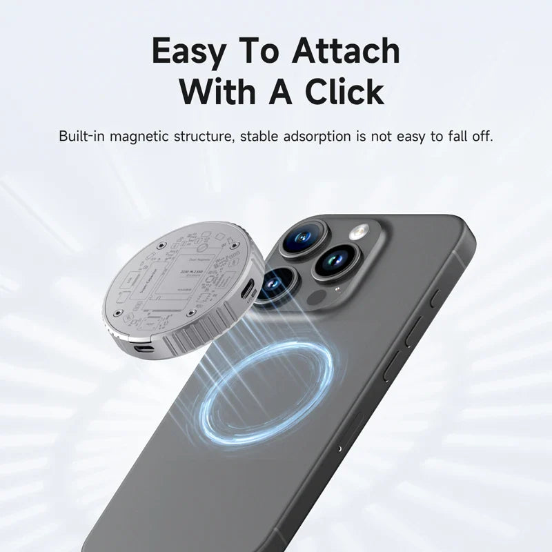 Magnetic M.2 2230 NVMe SSD Enclosure - MagSafe Magnetic USB-C 3.2 Gen2 NVMe PCIe External SSD Case for MagSafe iPhone, MacBook & iPad