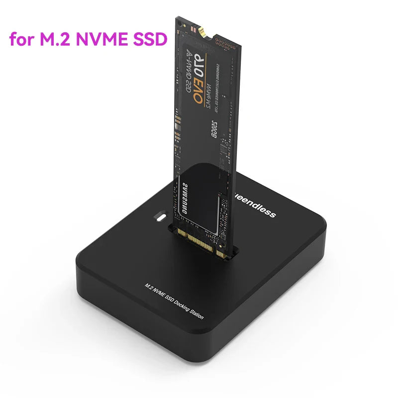 M.2 SSD Enclosure USB-C 10Gbps NVMe & SATA Docking Station – Supports 2242/2260/2280/22110