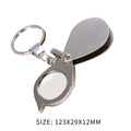 10x / 15x Folding Keychain Magnifier - Portable Pocket Loupe for Jewelry, Coins & Stamps