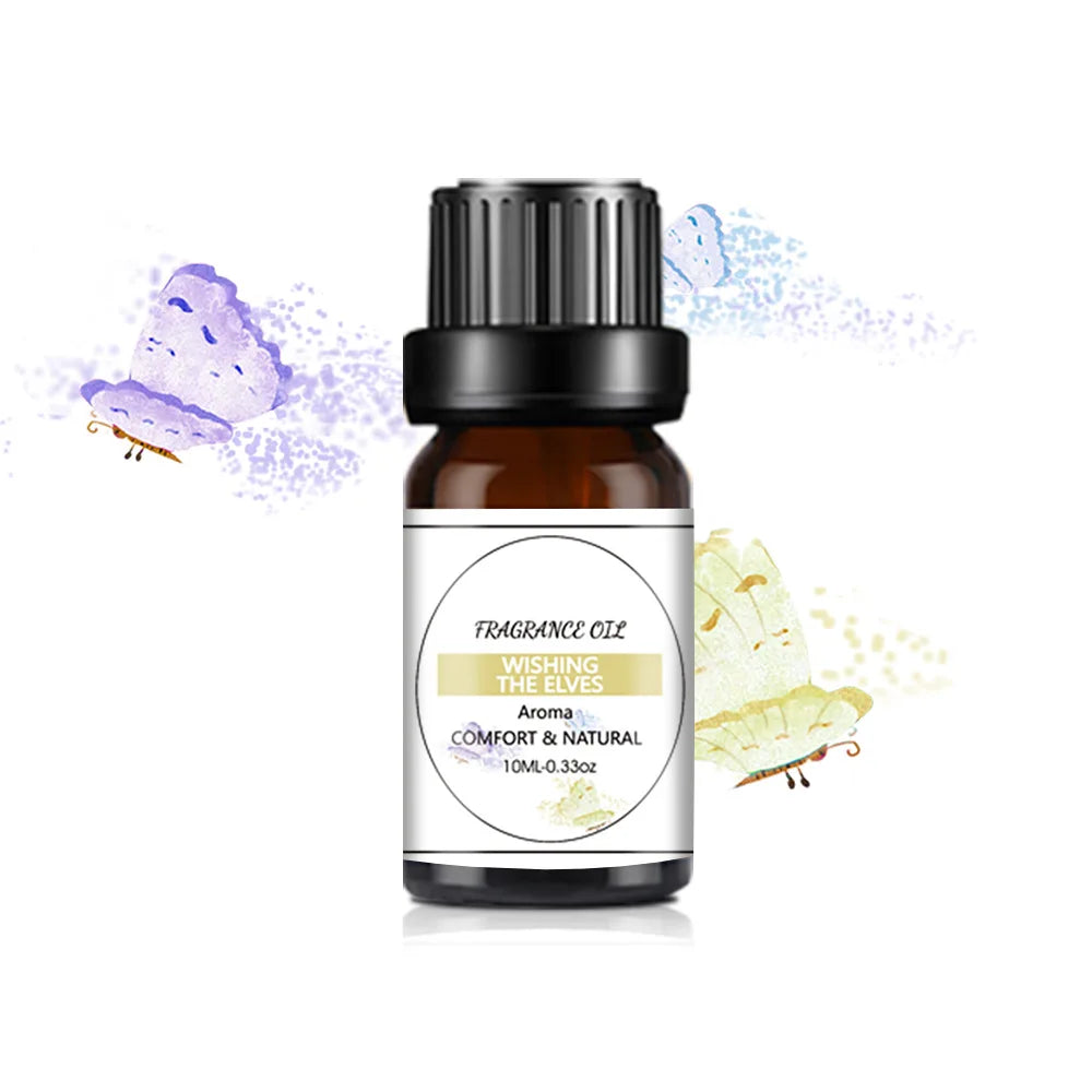 10ml (0.34 fl oz) Organic Essential Oil, 33 Scents Aromatherapy Fragrance Oil for Diffuser, Candle & Soap Making, Sleep