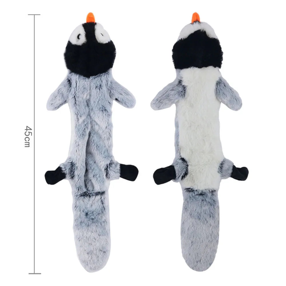 Stuffing-Free Squeaky Plush Dog Toy – Durable Crinkle Chew Toy, Simulated Animal
