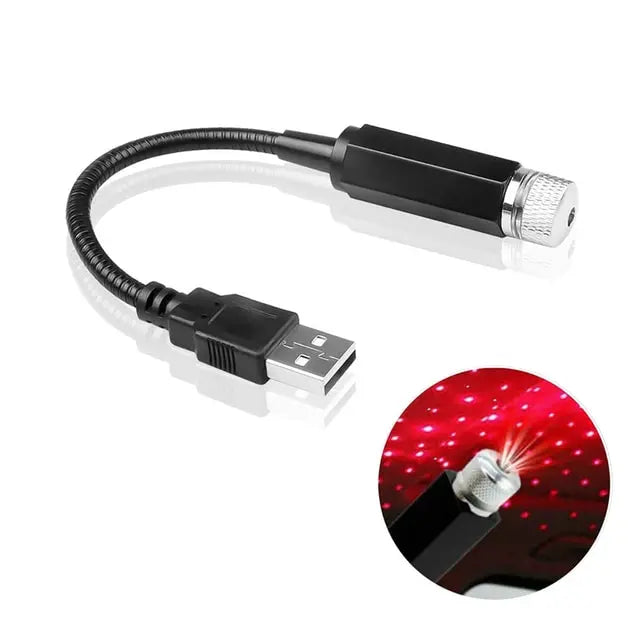 LED Starry Sky Galaxy Projector Light 5V USB – Car Roof & Room Ceiling Atmosphere Lamp