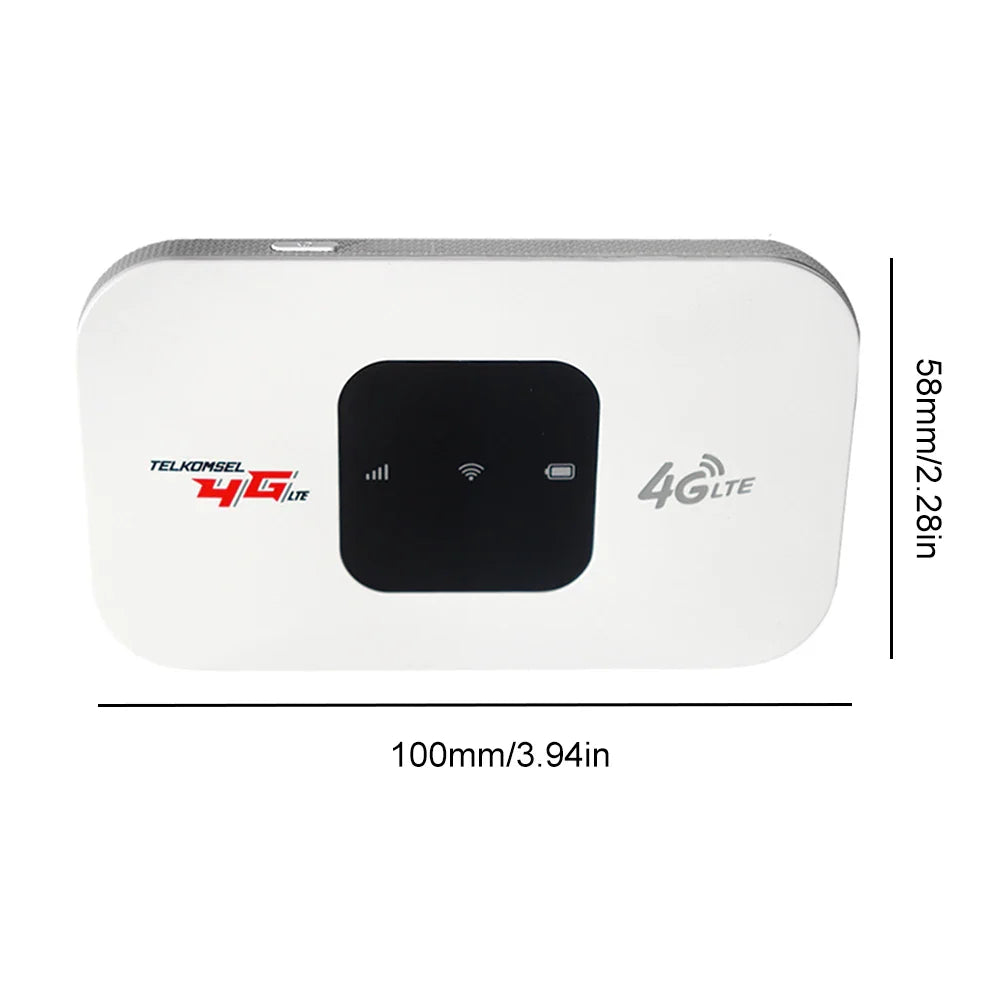 4G LTE Pocket Mobile WiFi Hotspot 150Mbps 2100mAh Portable SIM Slot Router for Travel & Car