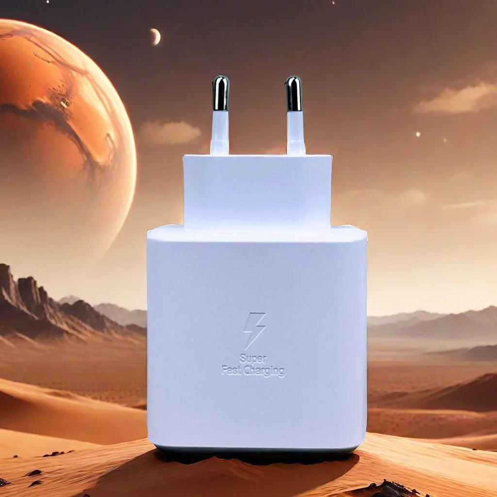 45W Super Fast USB-C GaN Charger – EU Certified Fast Charge Adapter for Flagship & Foldable Smartphones (USB PD, Quick Charge)