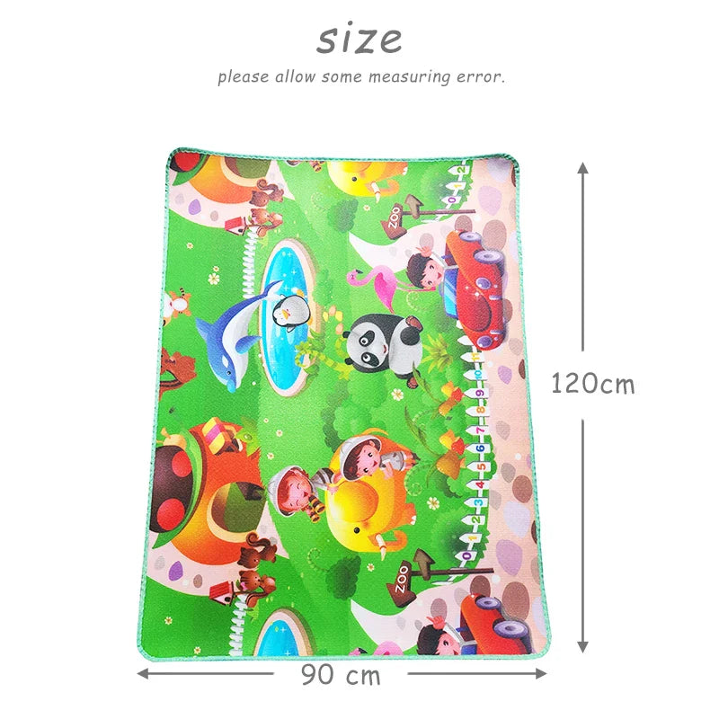 Baby Play Mat 120×90 cm (47.2×35.4 in) EPE Foam Activity Gym Crawling Mat Waterproof Play Rug for Infants & Kids