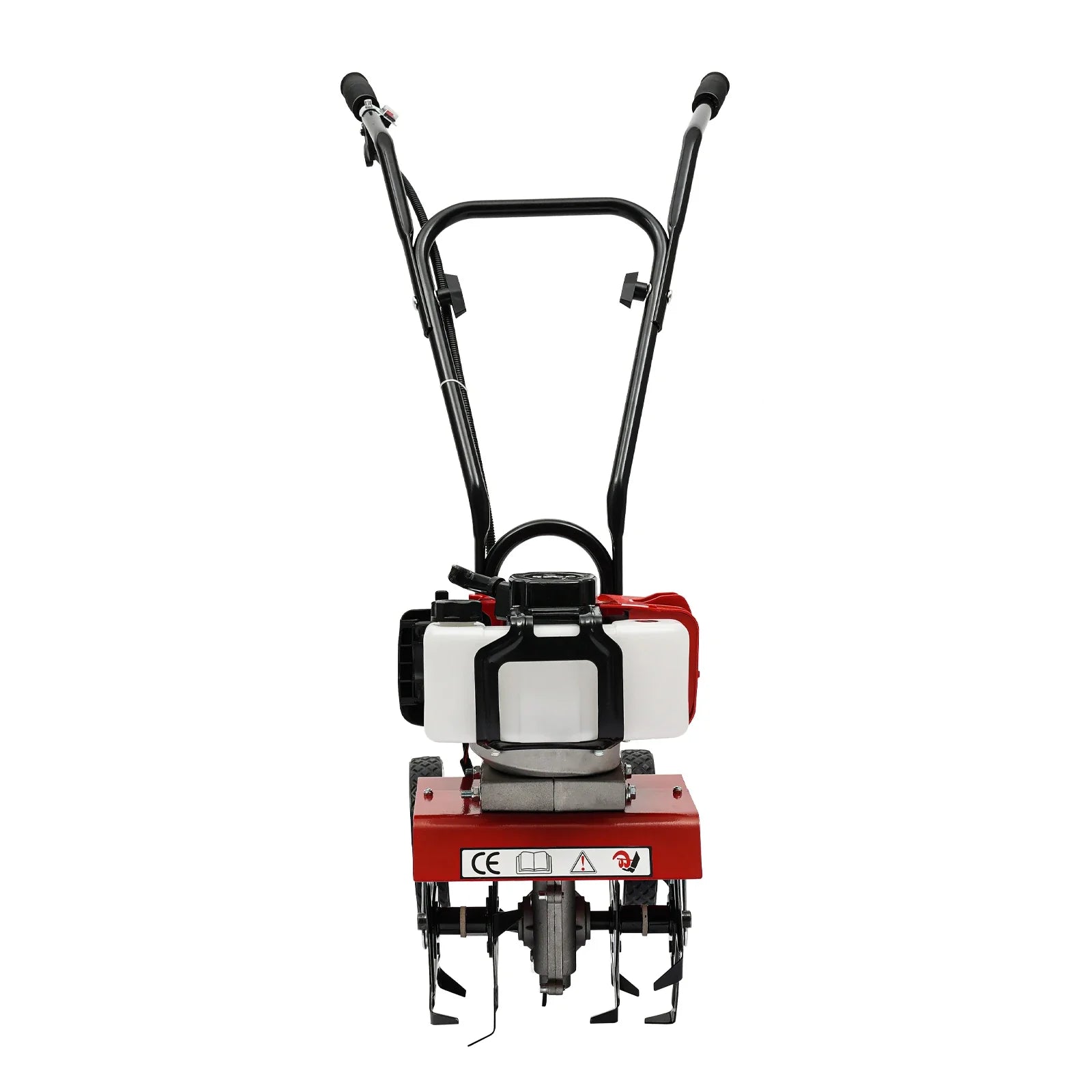 52CC 1700W Gasoline Garden Tiller 2-Stroke Air-Cooled Rotary Cultivator, 30cm (12in) Working Width, 3–12cm (1.2–4.7in) Depth