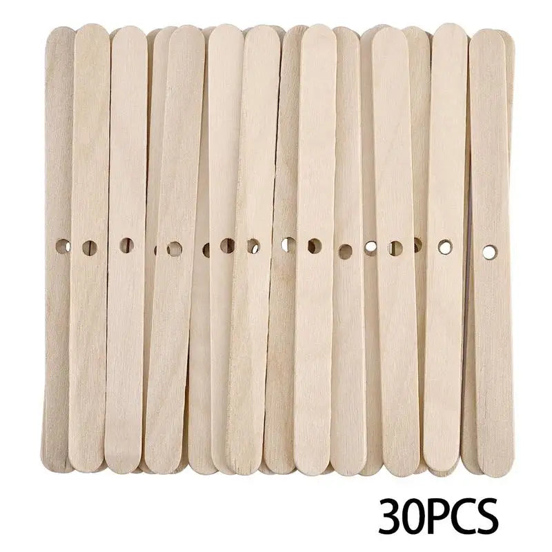 Smokeless Cotton Candle Wicks 30-Pack — 6–20 cm (2.4–7.9 in) Large-Base Woven Wicks for Soy Wax & Kerosene Lamps