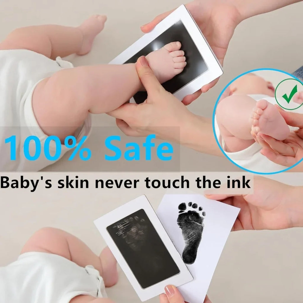 Inkless Baby Handprint and Footprint Keepsake Kit 1 Clean-Touch Ink Pad 2 Imprint Cards for Newborns and Pets