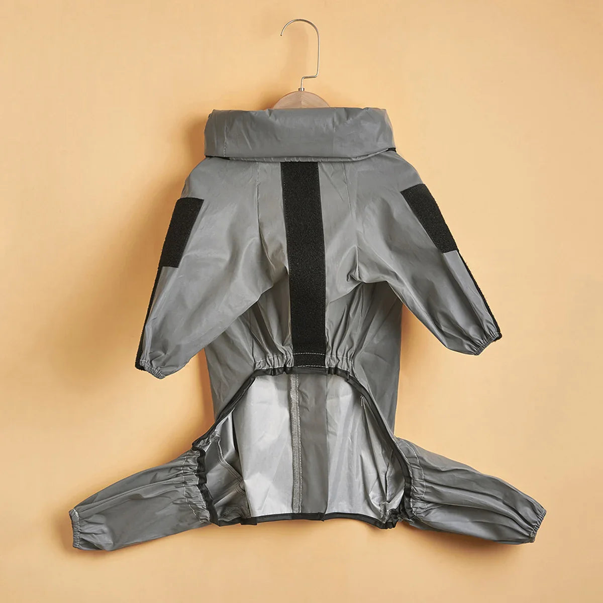 Reflective Waterproof Dog Raincoat with Hood – Sunscreen Pet Jacket for Medium to 5XL Dogs (Back 11.8–28.7 in / 30–73 cm)