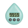 Waterproof Digital Shower & Kitchen Timer with Magnetic Backing, Suction Cup and Wall Mount - Countdown/Count-Up