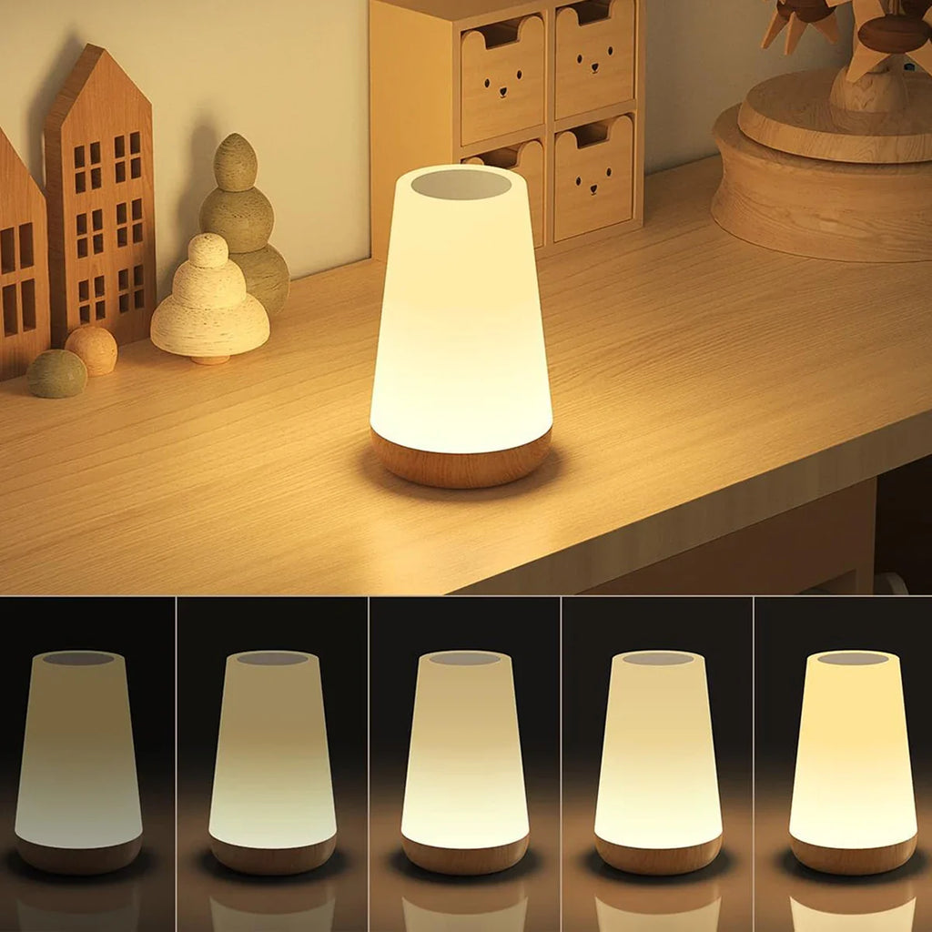 LED 13-Color RGB Rechargeable Night Light Remote & Touch Control USB Dimmable Portable Bedside Table Lamp