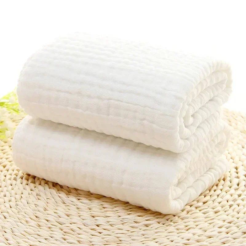 6-Layer Cotton Muslin Baby Swaddle Blanket 105 x 105 cm (41.3 x 41.3 in) - Gauze Bath Towel & Newborn Receiving Blanket