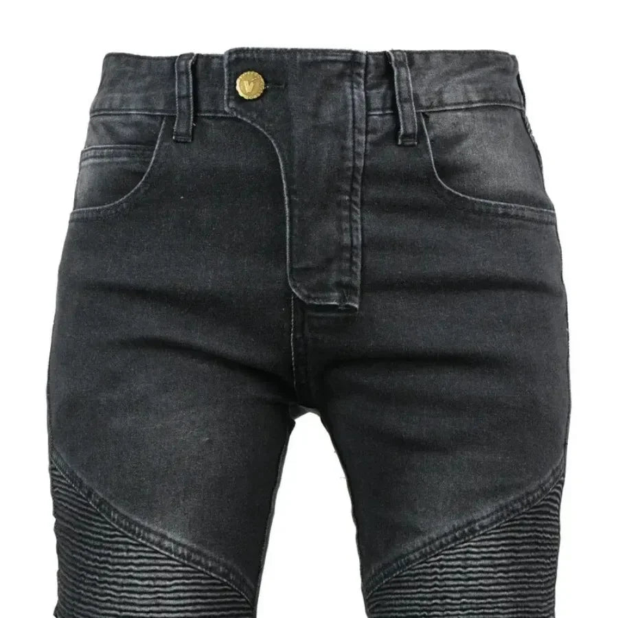 Women's Motorcycle Riding Jeans – Windproof Waterproof Anti-Tear Straight Rider Pants (All-Season)