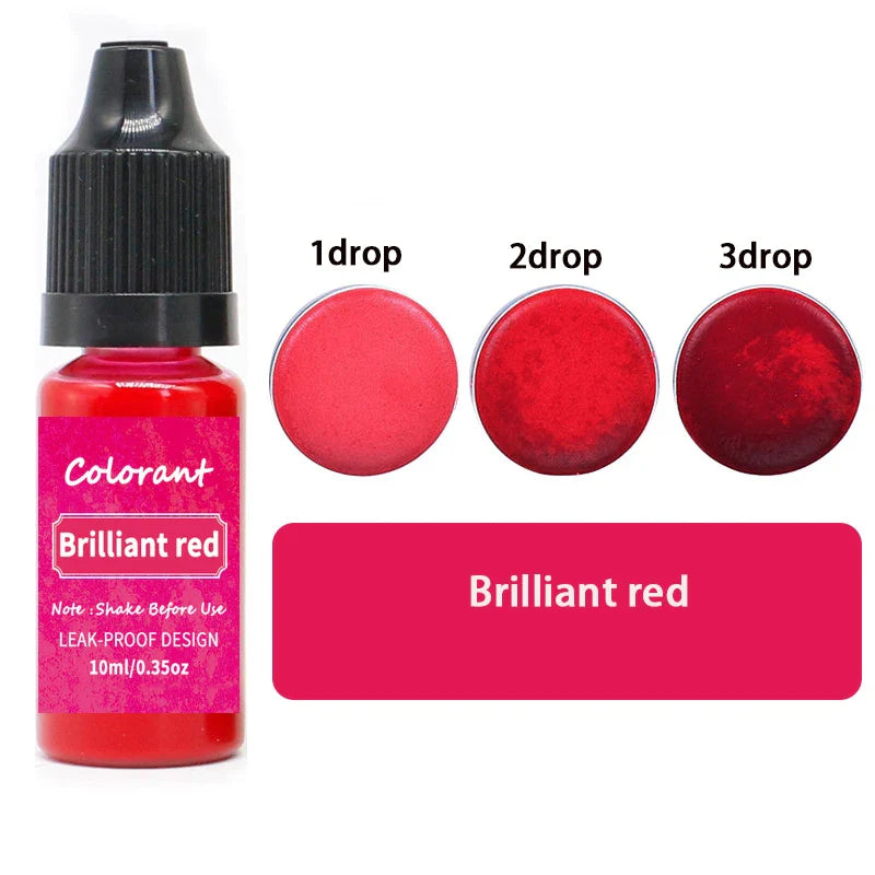 20-Color 10ml Candle Dye Liquid Colorant Set for Candle Making Soap Resin DIY Crafts