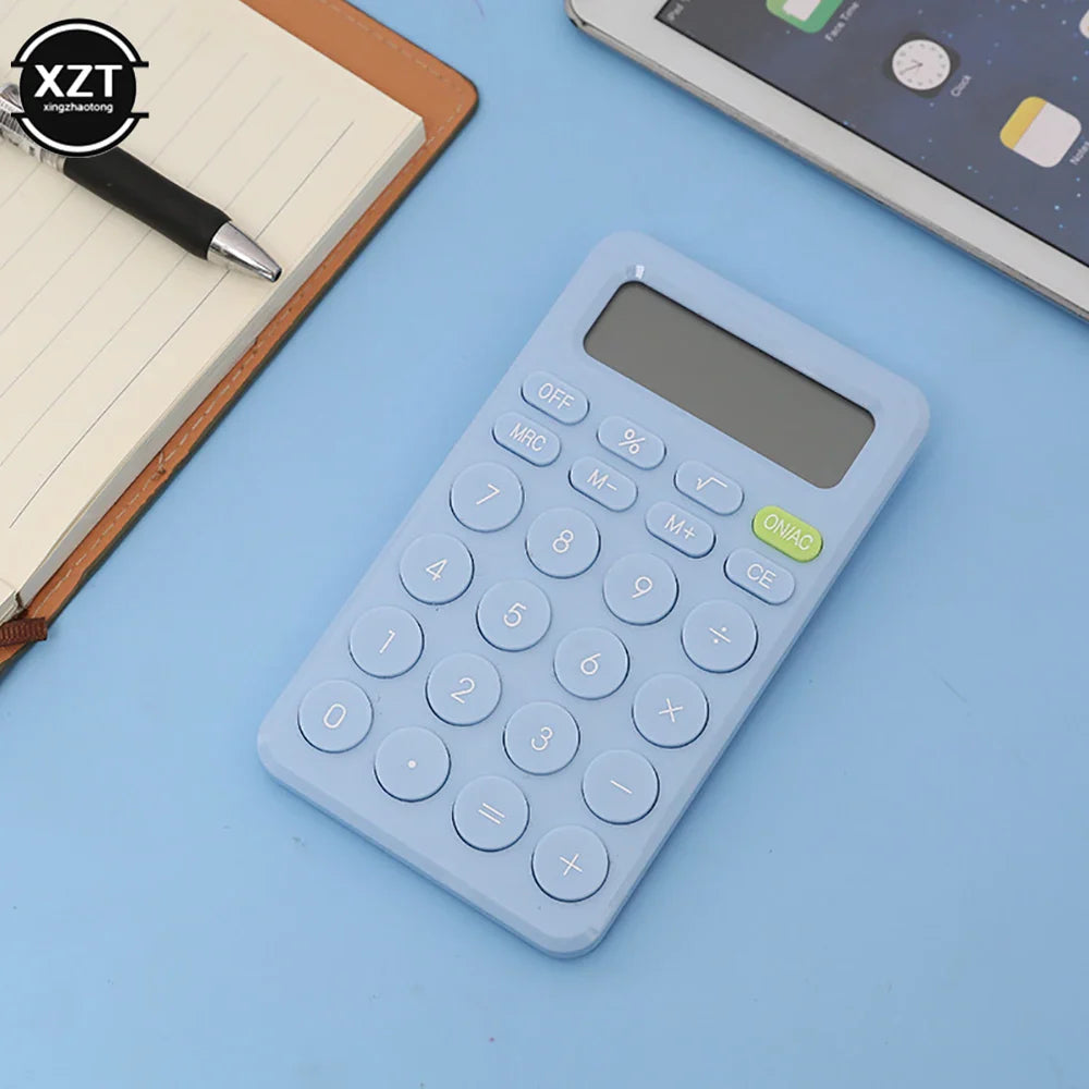 8-Digit Mini Desk Calculator with Large Buttons — Portable Battery-Powered Calculator for Students & Small Business