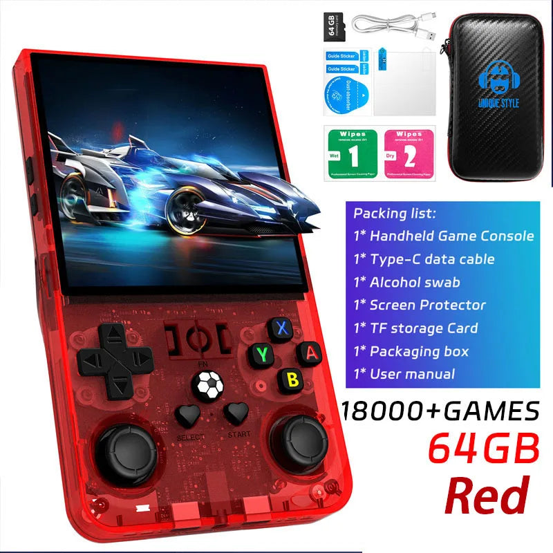 Retro Handheld Game Console 64/128GB, 18,000+ Classic Games, Portable Pocket 4.0" (10.2 cm) IPS Screen, 4000mAh Battery