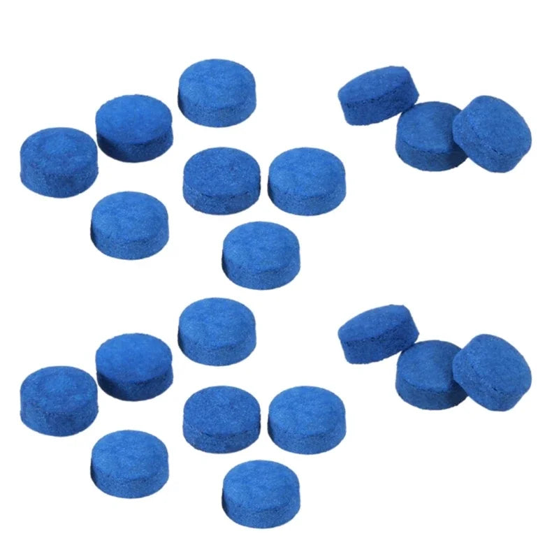 20-Pack Pool Cue Tips 10/12/13mm (0.39/0.47/0.51 in) Leather Snooker Replacement Tips for Billiards