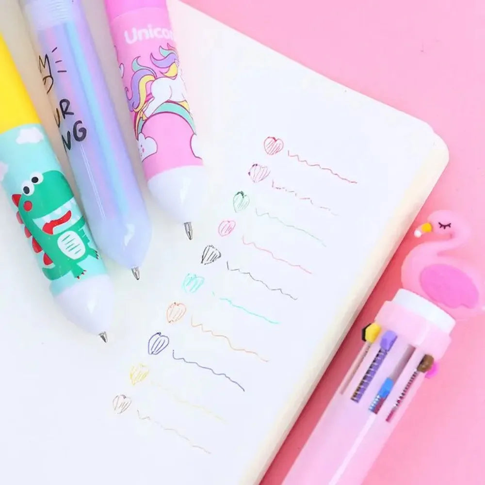 5-20 Pcs 10-Color Cartoon Pens for Kids - Party Favors & Birthday Gift Pack