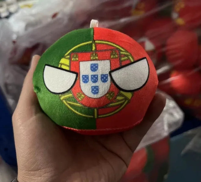 Polandball Countryball Plush Keychain 10 cm (3.9 in) 70 Designs Country Ball Pendant Stuffed Toy for Kids