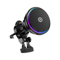 30W Magnetic MagSafe-Compatible Car Wireless Charger with Cooling Fan - Fast 360° Rotating Vent Mount Phone Holder