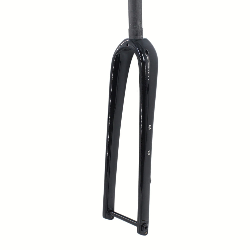 700C Full Carbon Gravel & Cyclocross Road Bike Fork — Flat Mount Disc Brake, Rack/Fender Mount, Tapered or Straight Steerer