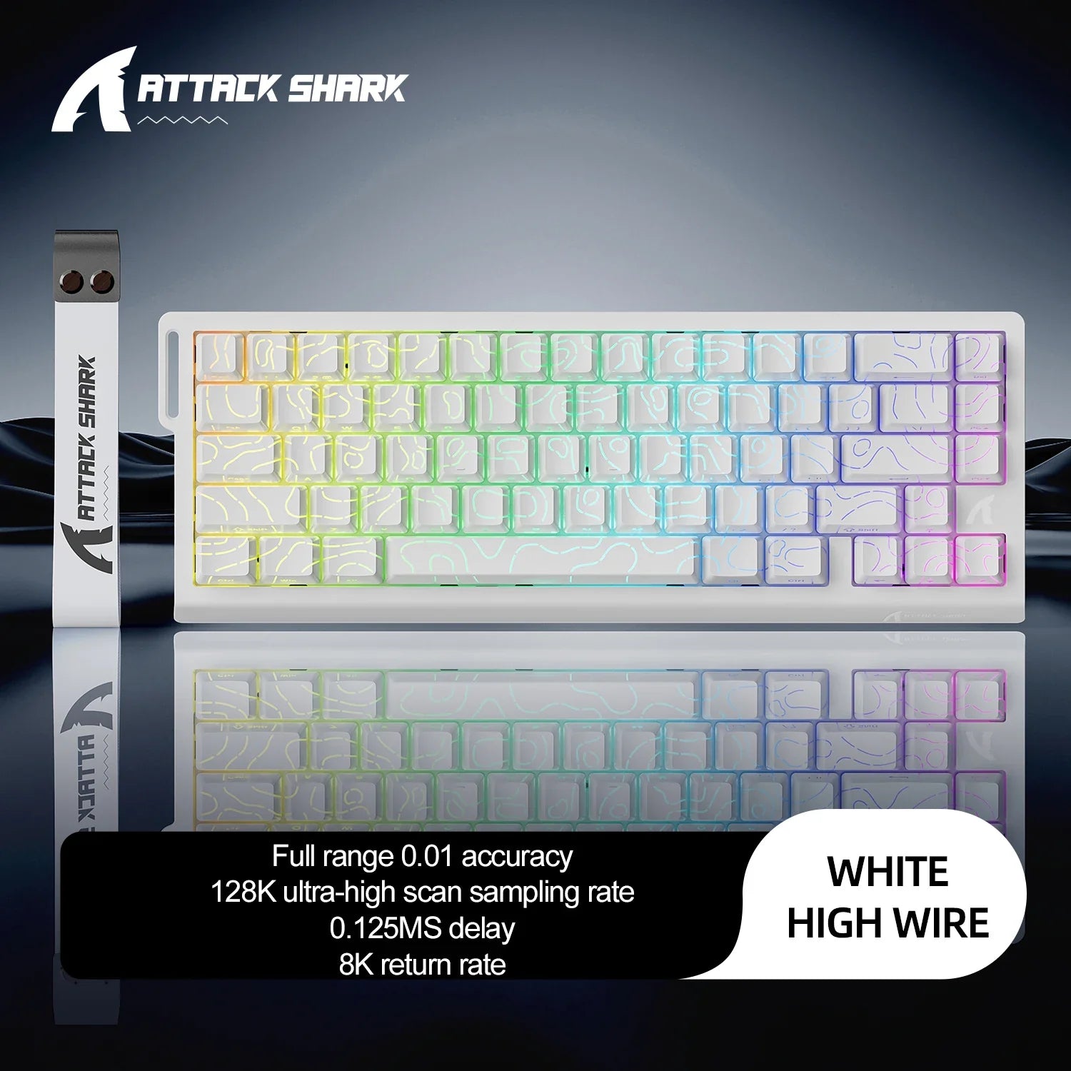 Magnetic Mechanical RGB Gaming Keyboard — 0.01mm Precision, 8000Hz Polling, 128K Scan, 0.125ms Response, Hot-Swap, Multi-Mode