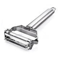 Stainless Steel 2-in-1 Vegetable Peeler & Slicer – Rotary Potato Peeler, Carrot Grater & Julienne Shredder