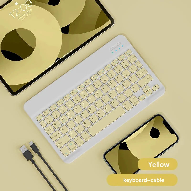 Magnetic Bluetooth Rechargeable Keyboard for 10–11.5 Inch (25–29 cm) Tablets — Fits 10", 10.2", 10.9", 11", 11.5"