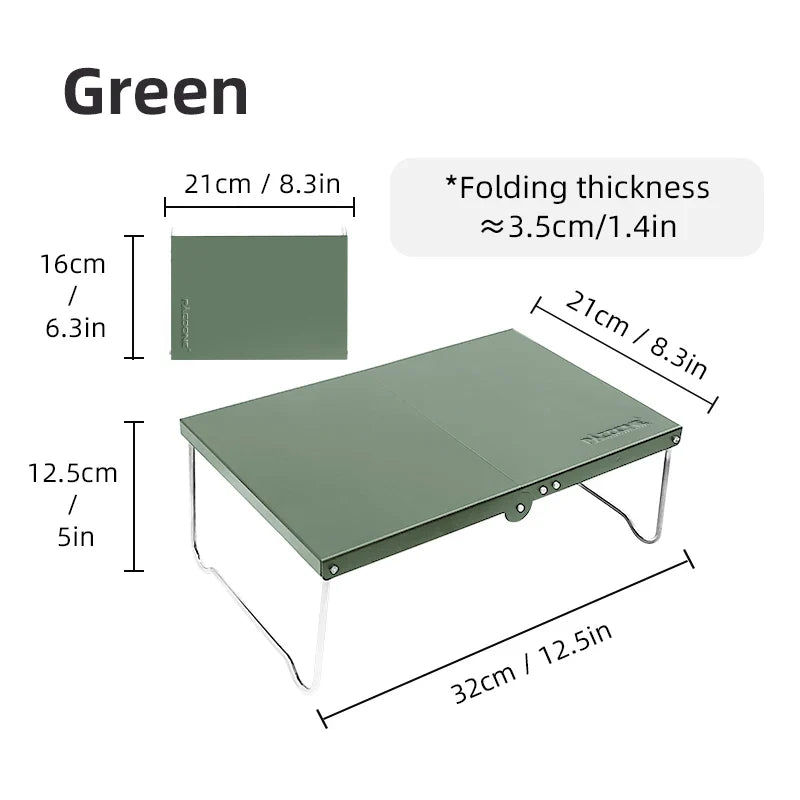 Portable Foldable Camping Table Ultralight Mini MDF Picnic & Coffee Table for Hiking