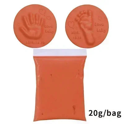 Baby Footprint Clay Kit Air-Dry 3D Hand & Footprint Keepsake DIY Non-Toxic Souvenir
