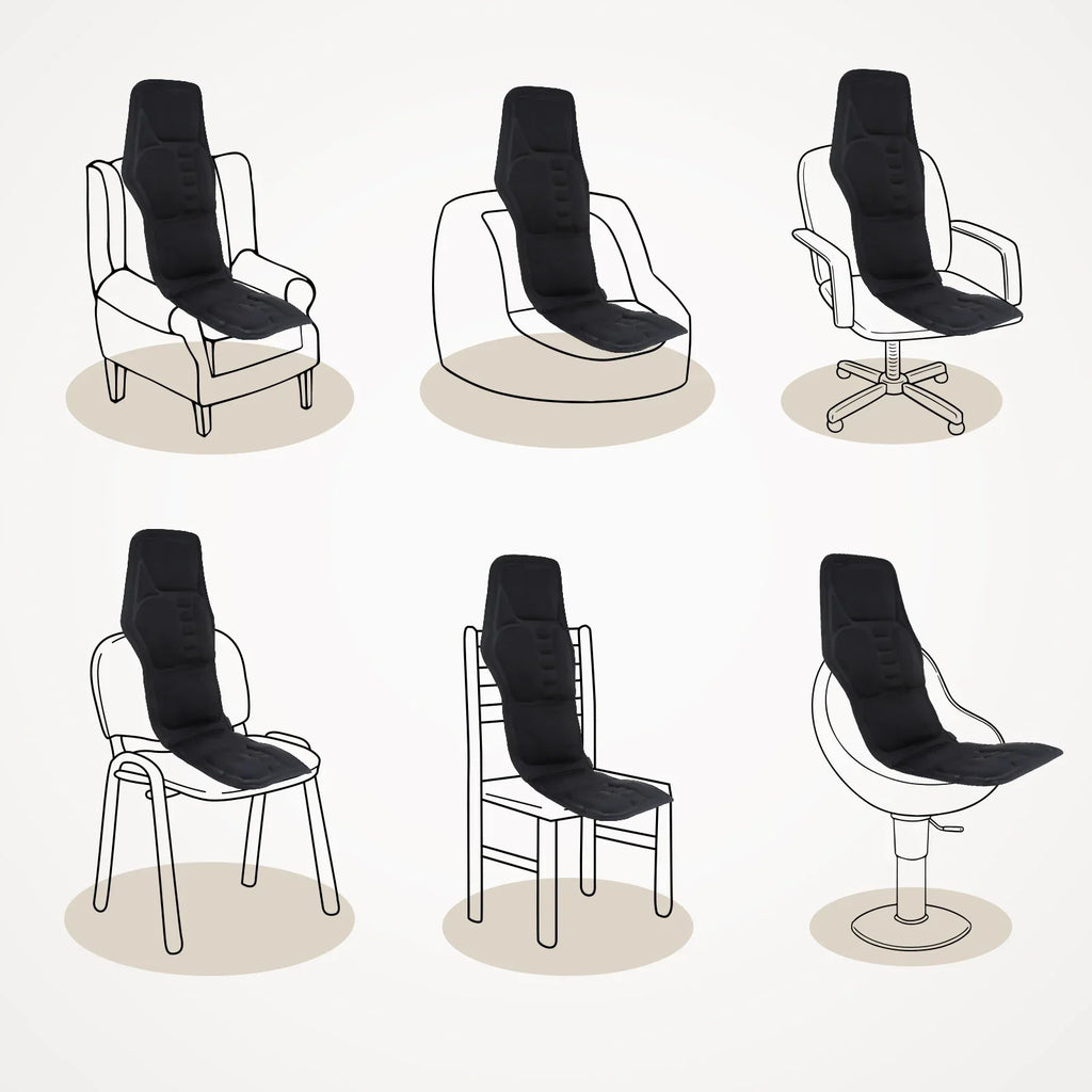 Infrared Electric Massage Chair Cushion – Heated Full-Body Back, Neck & Lumbar Vibration Massager for Car & Home