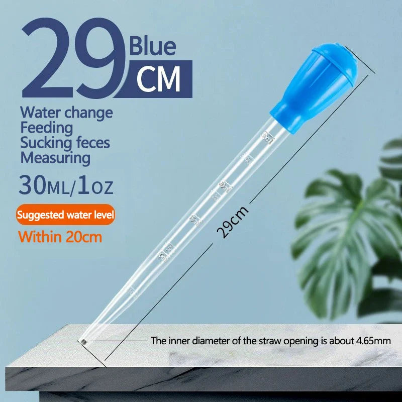 Lengthening Pipette Aquarium Siphon Vacuum Cleaner – Fish Tank Water Changer 29 cm (11.4 in) & 46 cm (18.1 in)