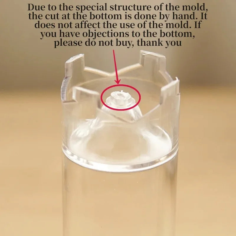 3D Spire Cylinder Candle Mold - Vintage Church Head DIY Candle Making Kit (Acrylic/Plastic)