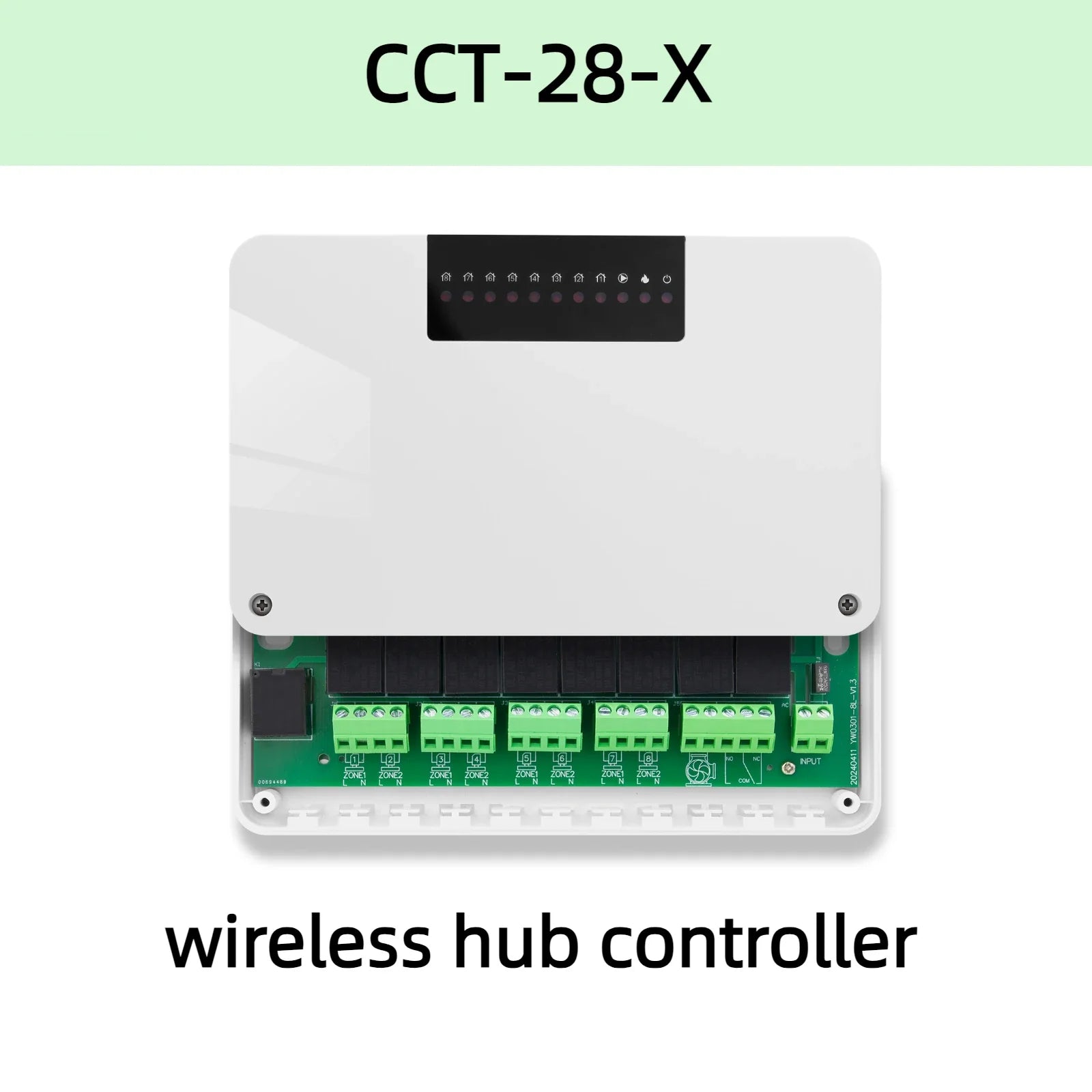 8-Zone Wireless Thermostat Hub – Central Heating Controller for Underfloor Heating, Boiler & Pump Control (Tuya/Smart Life, Alexa, Google Home)