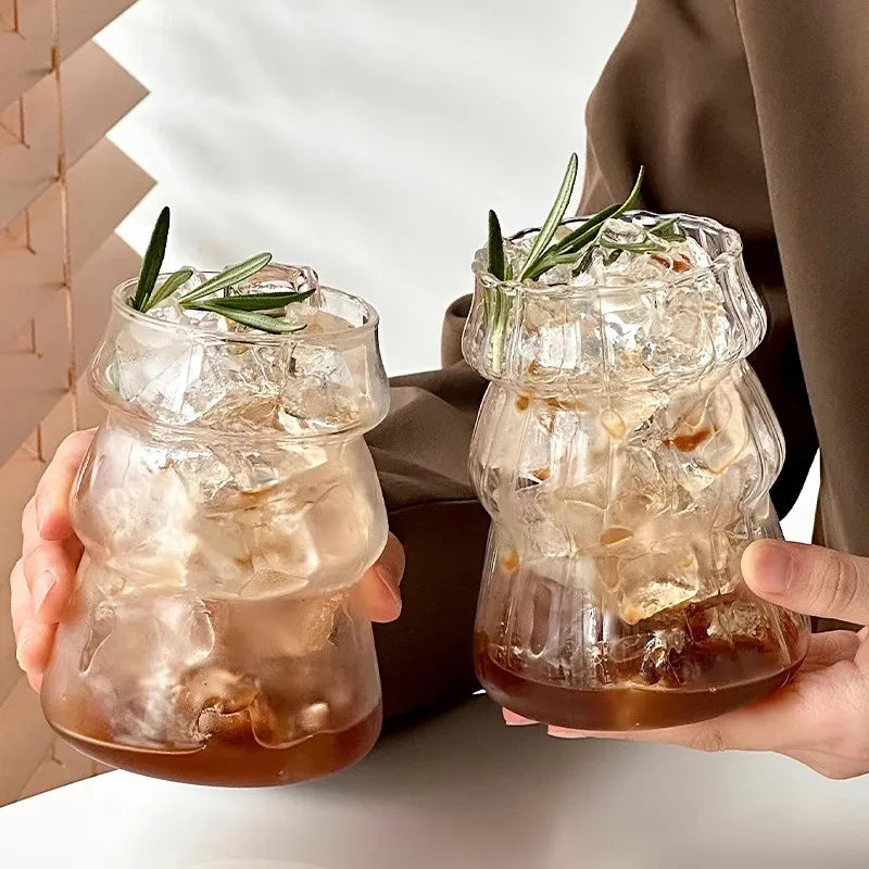 Aesthetic Glass Tumbler 865ml (29.2oz) — Iced Coffee, Latte, Water & Cocktail Cup