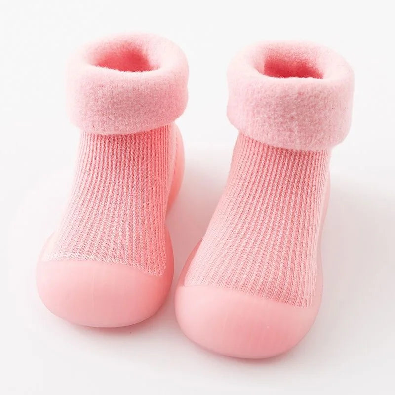 Warm Baby First Walker Shoes — Newborn to 4 Years Unisex Winter Slip-On Anti-Slip Rubber Sole